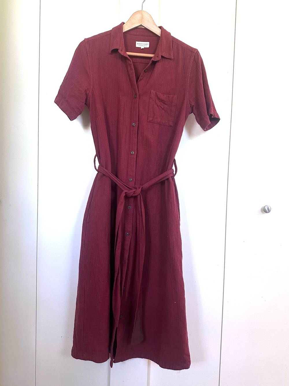 Bridge and Burn Amalia russet herringbone dress size S - Picture 2 of 6